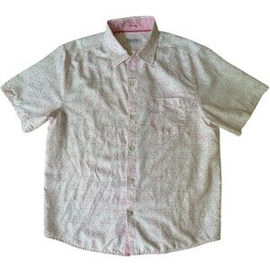 Tommy Bahama The Coconut Point Island Zone Short Sleeve Pink Batik Shirt L